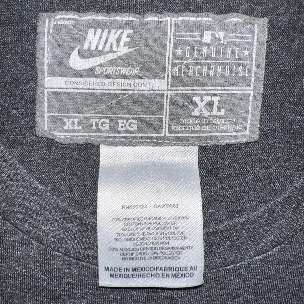 VTG Nike‎ Sportswear New York Mets T Shirt Men's Size XL Gray Baseball Y2K Tee
